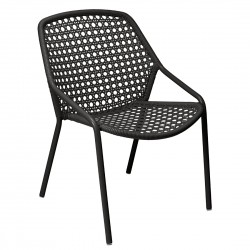 Fermob Croisette Armchair · Liquorice