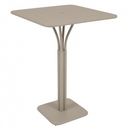 Fermob Luxembourg High Square Table · Nutmeg