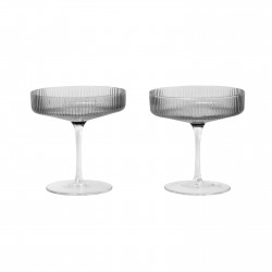 Ferm Living Ripple Champagne Saucers