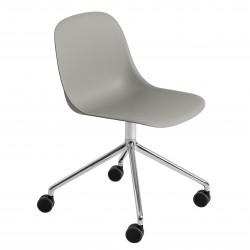 Muuto Fiber Armchair Dreje- og Hjulstel Polstret