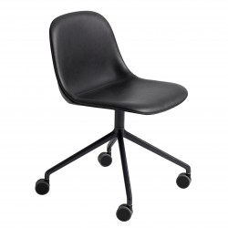 Muuto Fiber Armchair Dreje- og Hjulstel Polstret