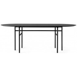 Menu Snaregade Dining Table, Oval · Black/Black Oak