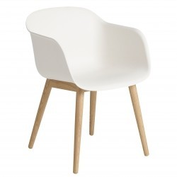Muuto Fiber Arm Chair Wood · Natural Hvid/Eg