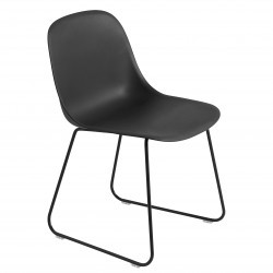 Muuto Fiber Side Chair Sled · Sort/Sort