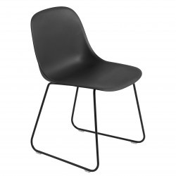 Muuto Fiber Side Chair Sled · Sort/Sort