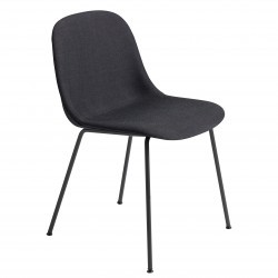 Muuto Fiber Side Chair Tube Fuldpolstret · Remix 183 · Sort