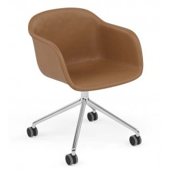 Muuto Fiber Armchair Dreje- og Hjulstel Polstret