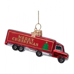 VONDELS Glaskugle Lastbil "Merry Christmas"