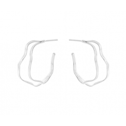 Pernille Corydon Small Double Wave Hoops