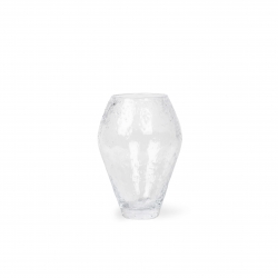 Ro Collection Crushed Glass Vase, Small · Clear
