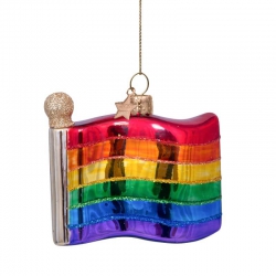 VONDELS Glaskugle Regnbueflag